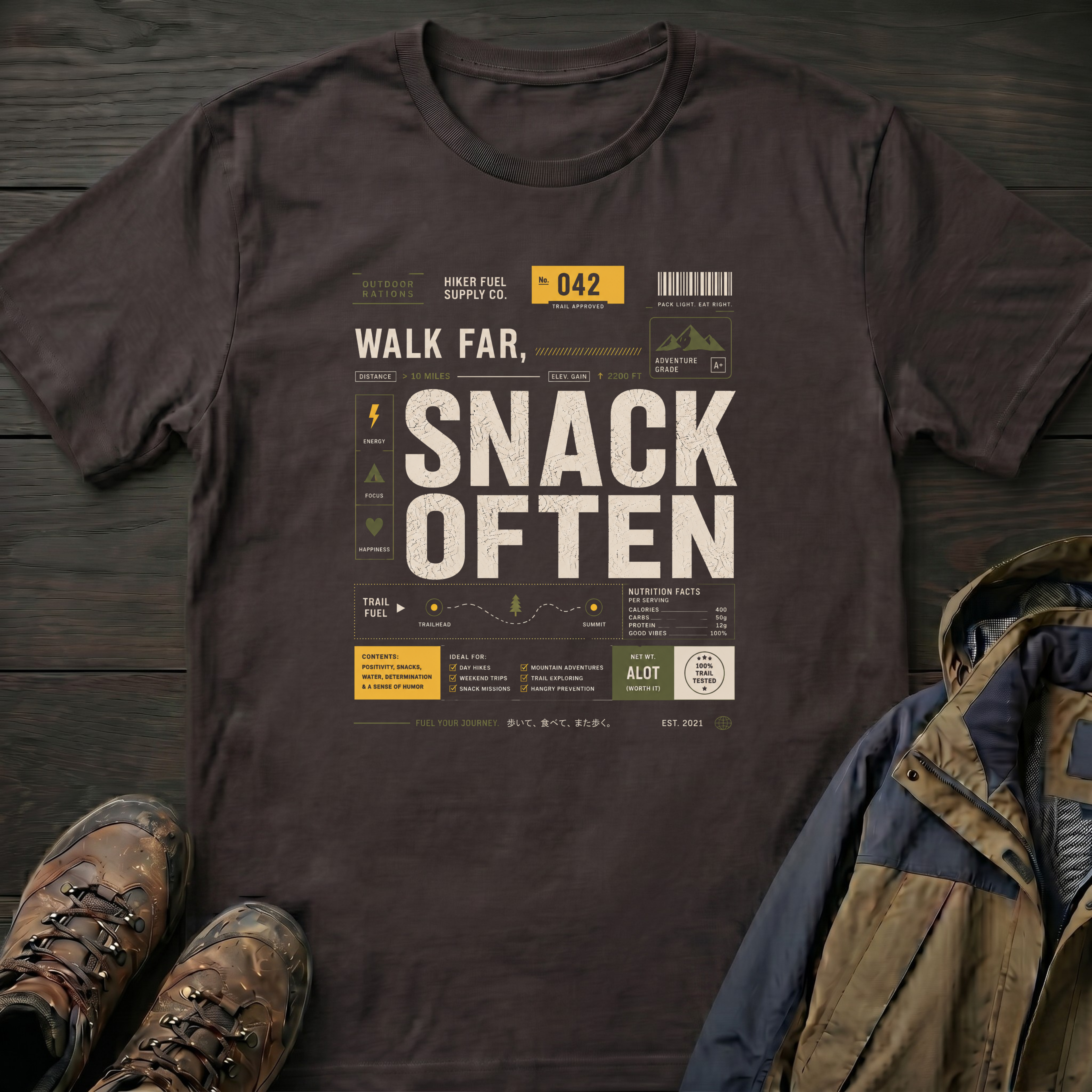 Walk Far, Snack Often T-Shirt
