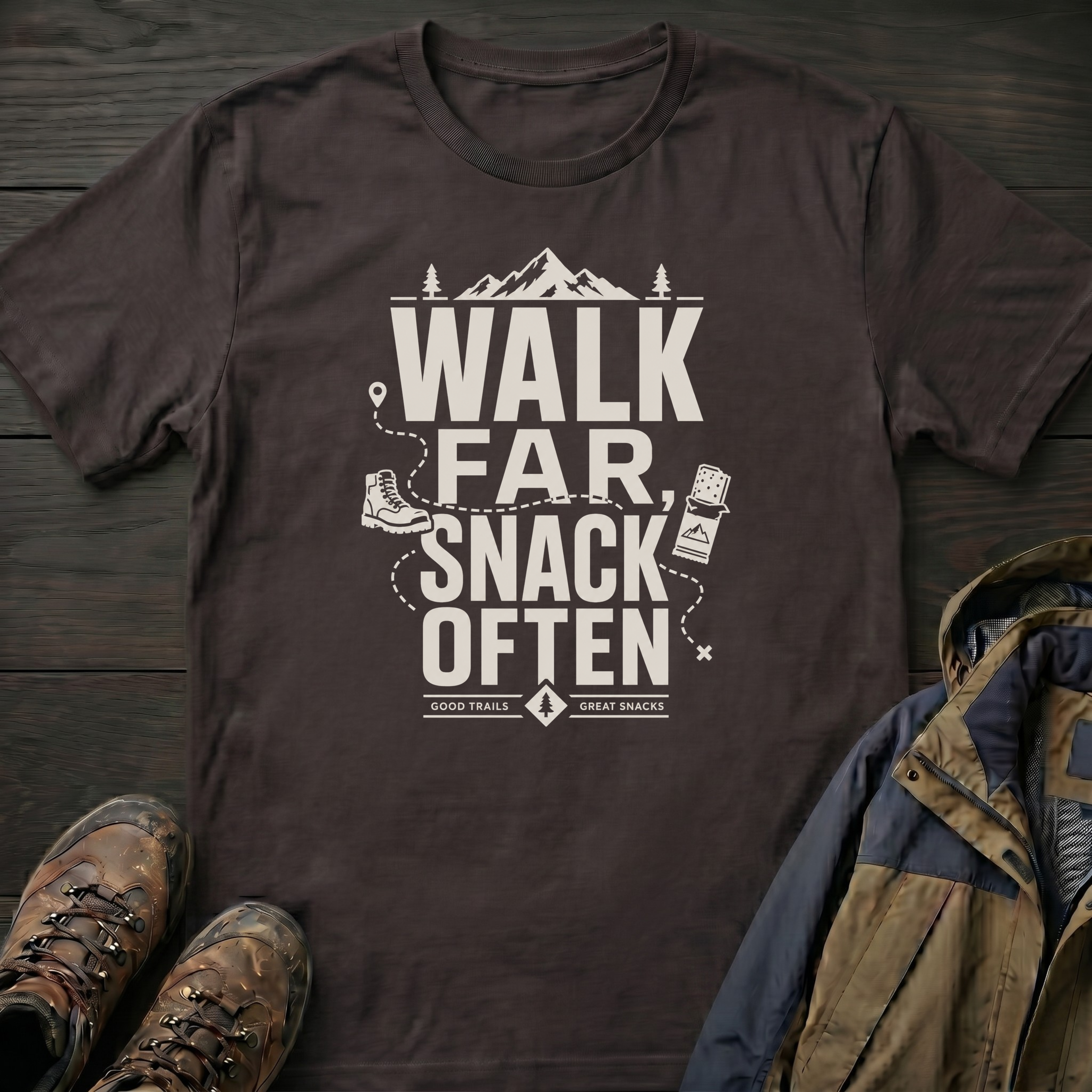 Walk Far, Snack Often 2 T-Shirt