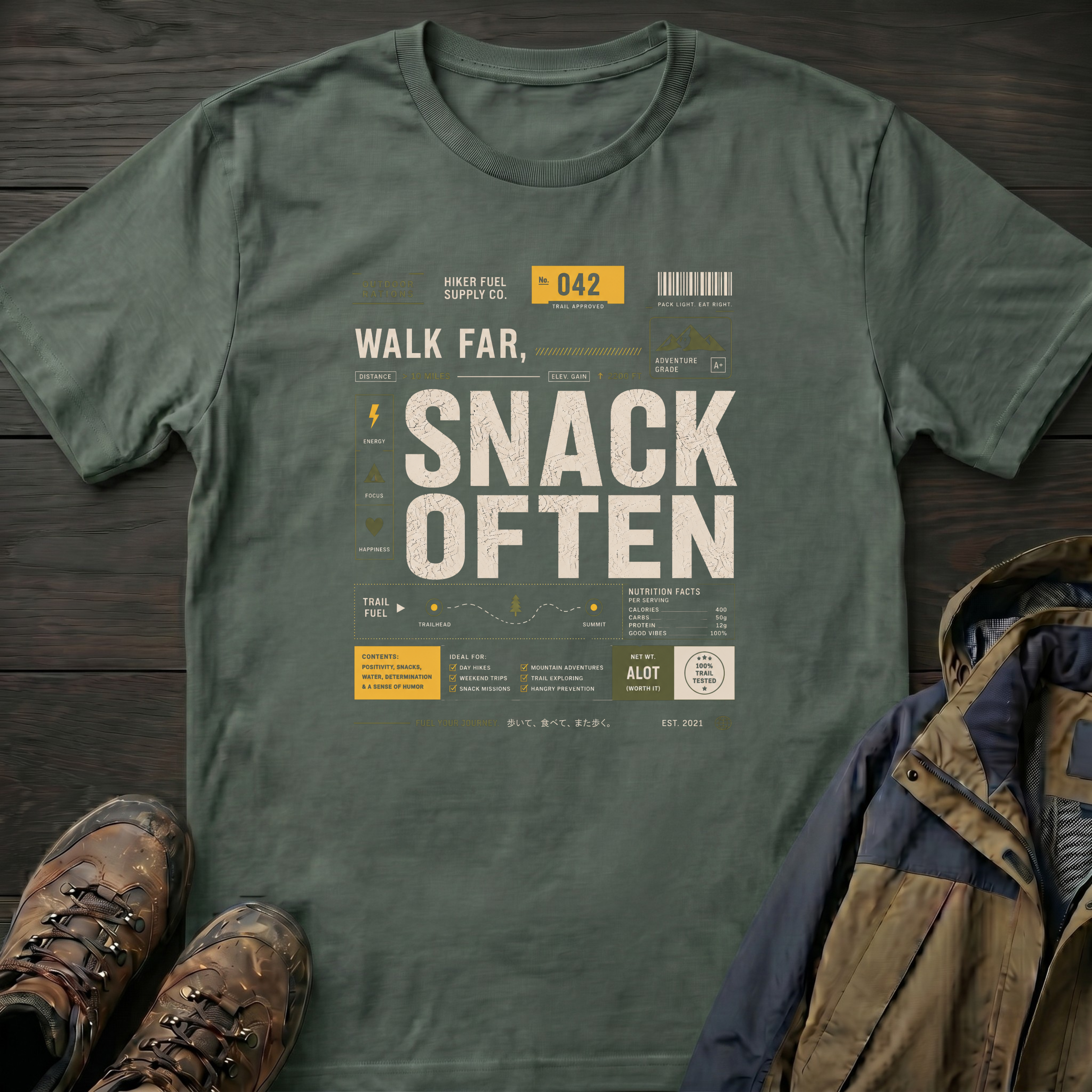 Walk Far, Snack Often T-Shirt