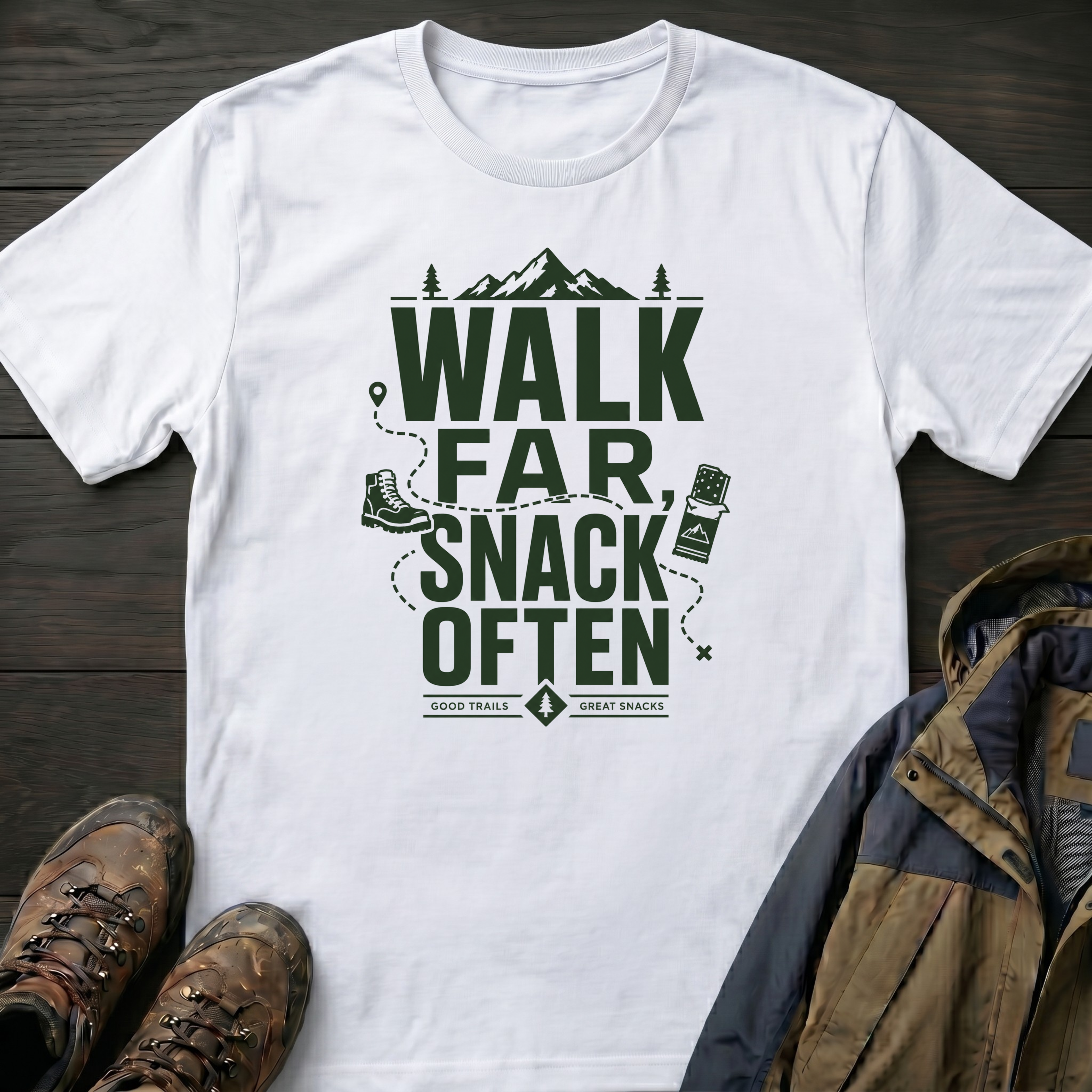 Walk Far, Snack Often 2 T-Shirt