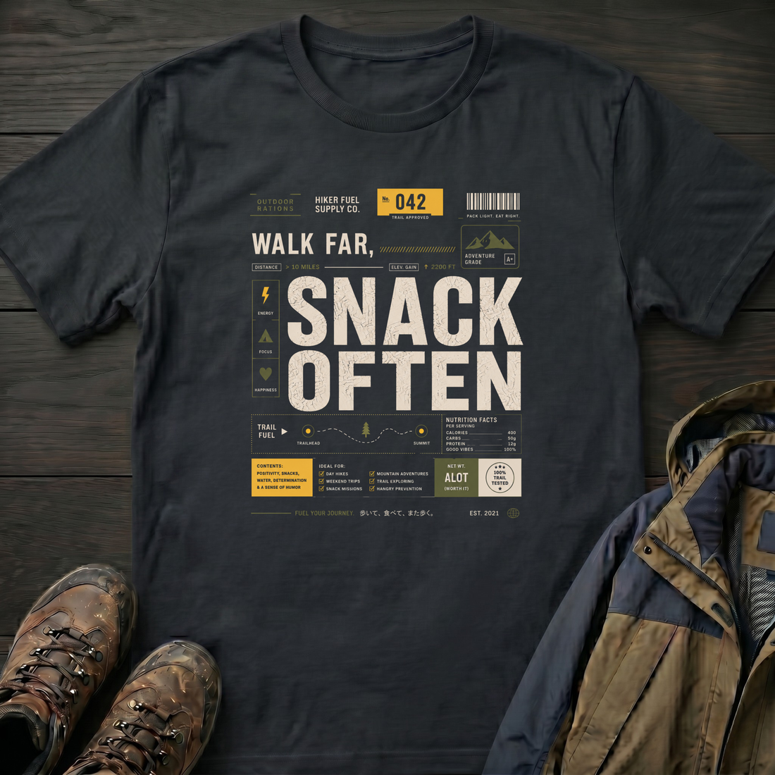 Walk Far, Snack Often T-Shirt