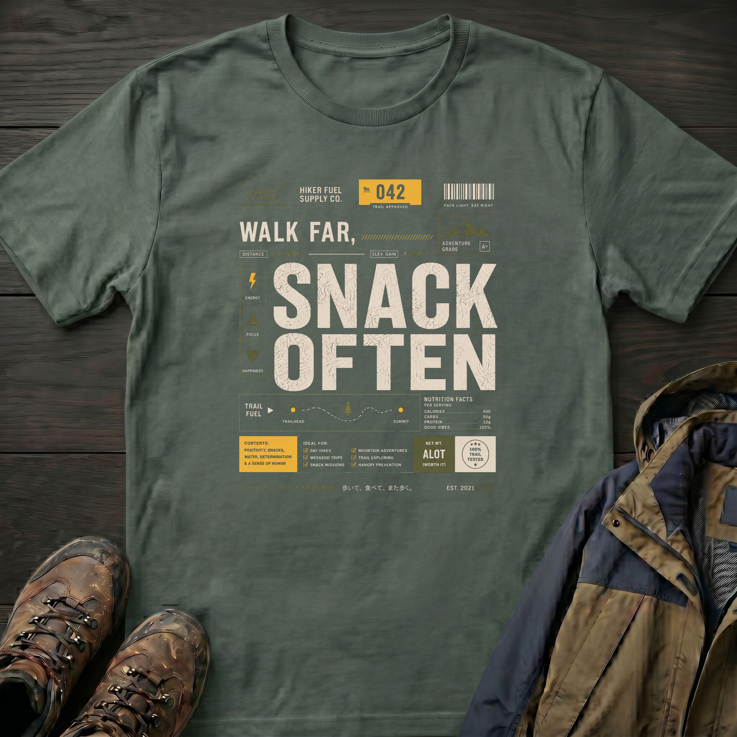 Walk Far, Snack Often T-Shirt