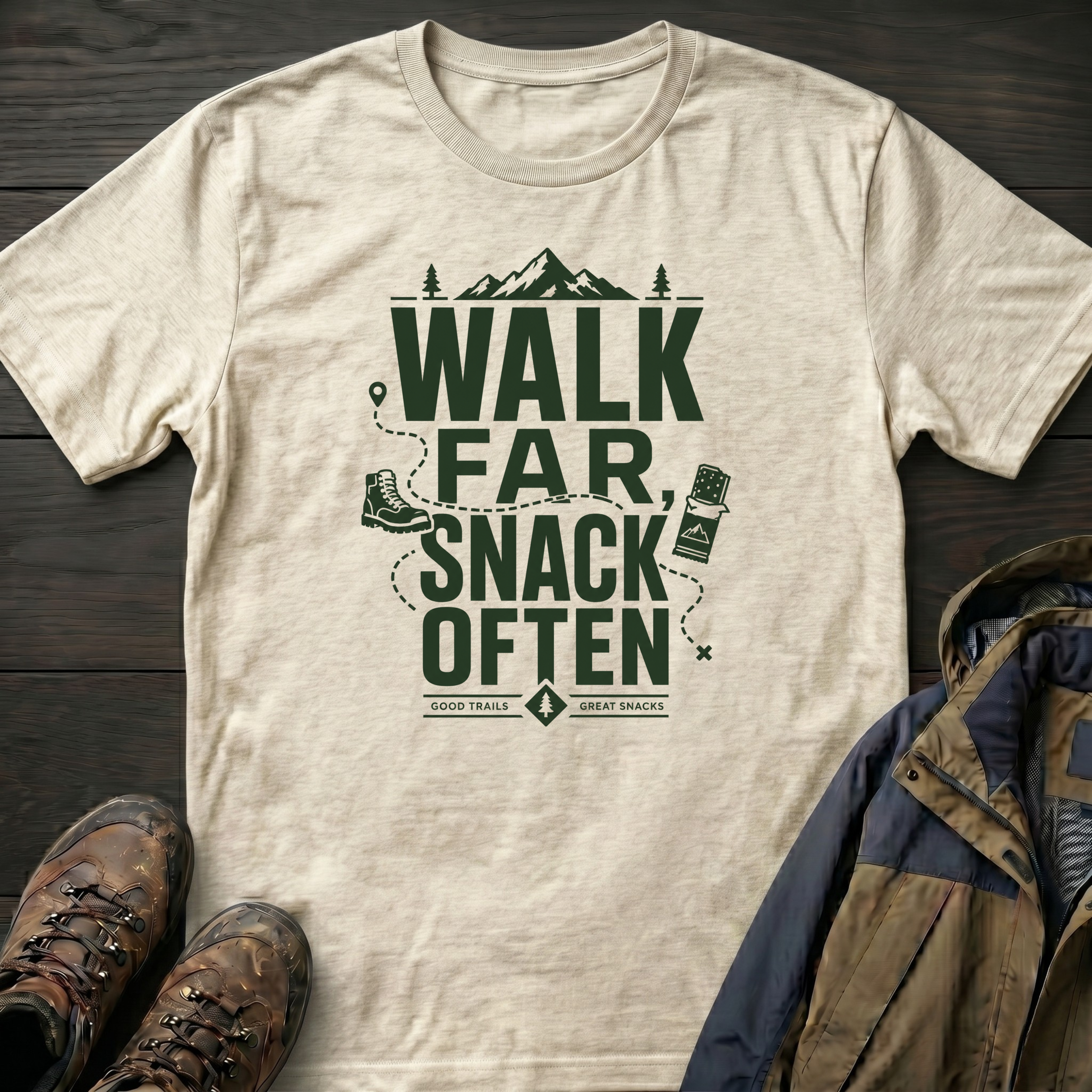Walk Far, Snack Often 2 T-Shirt