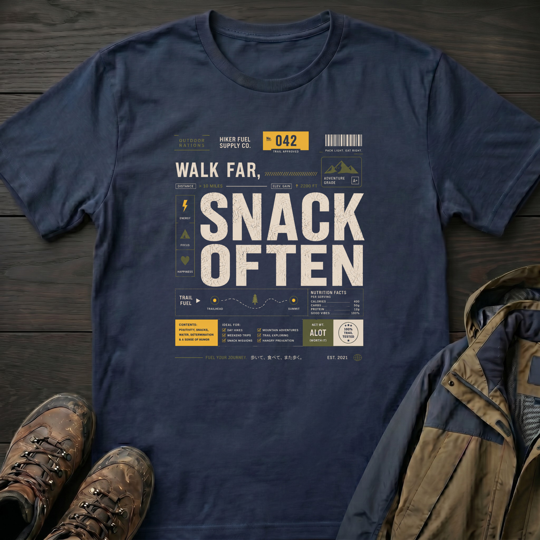 Walk Far, Snack Often T-Shirt