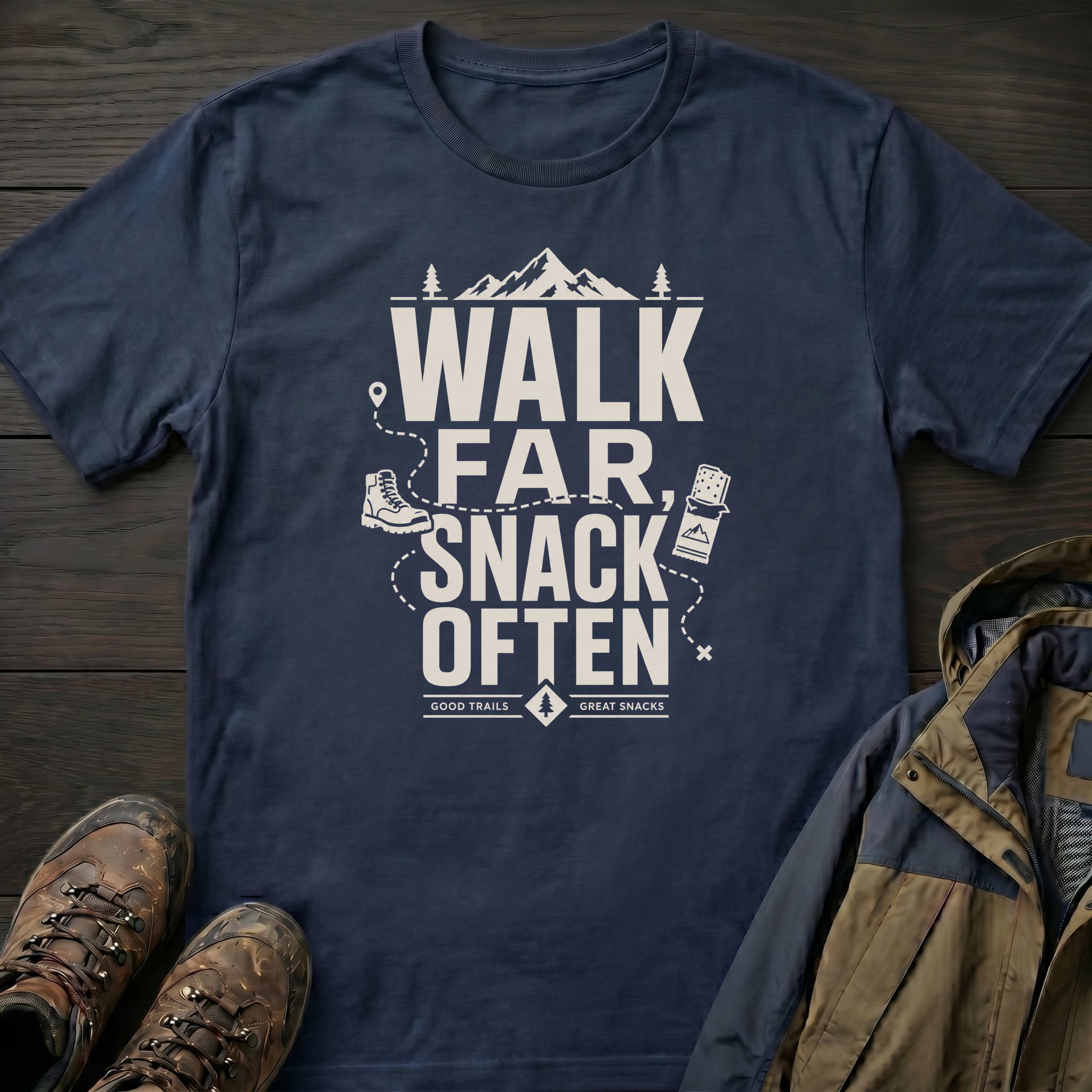 Walk Far, Snack Often 2 T-Shirt