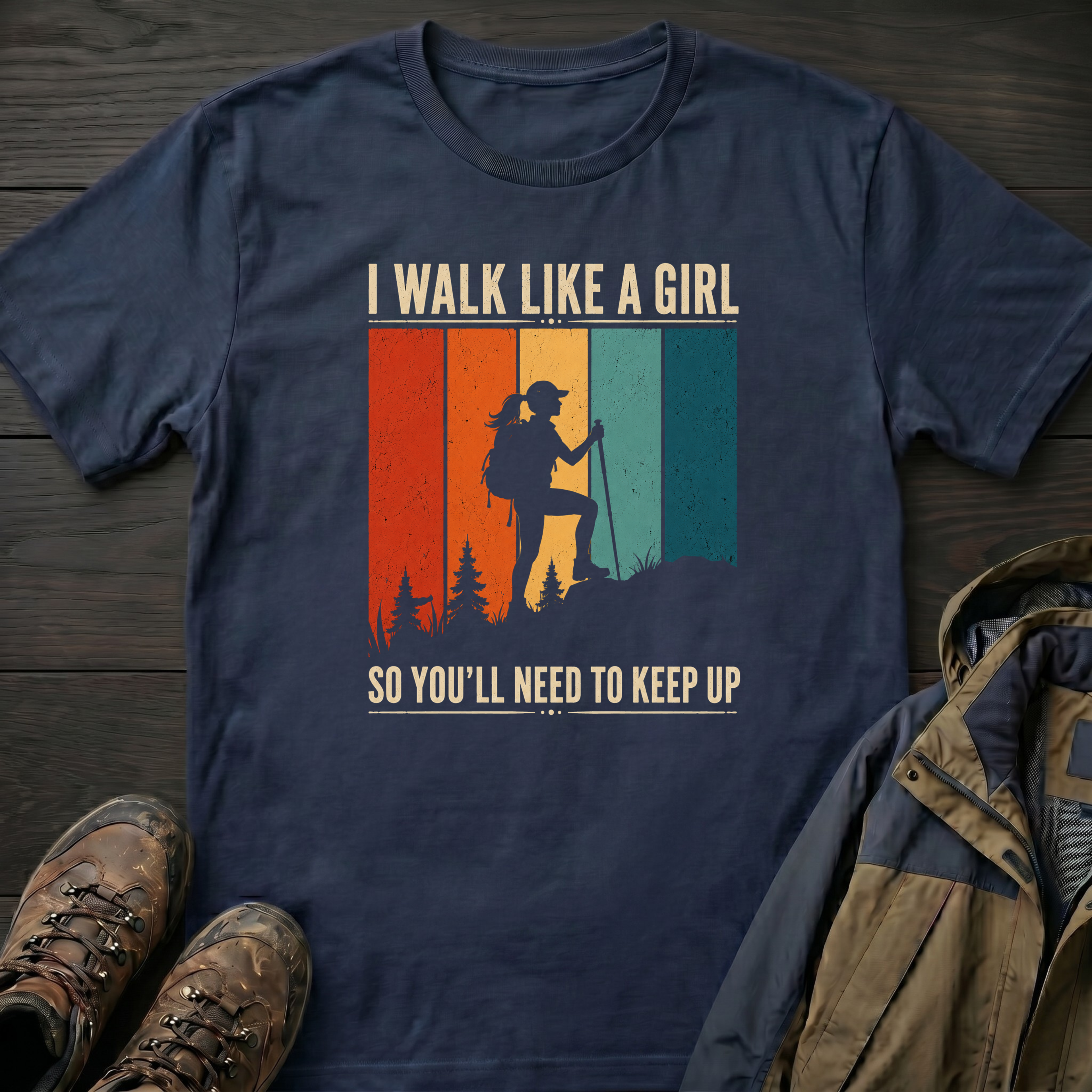 I Walk Like a Girl So Keep Up T-Shirt