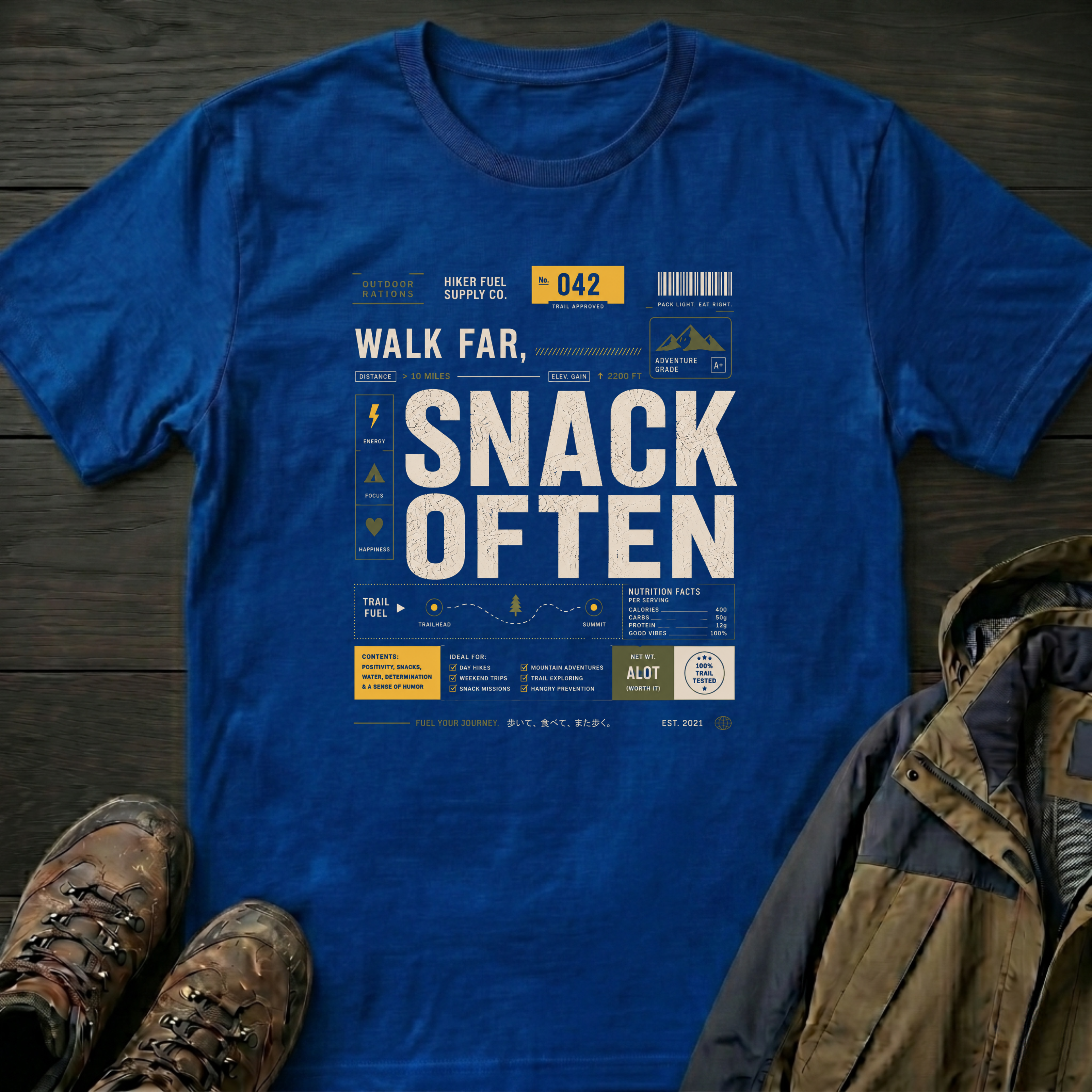 Walk Far, Snack Often T-Shirt
